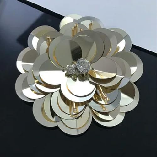 10 Stück große, handgenähte Perlen-Pailletten-Aufnäher, 3D-Pailletten-Blumen-Patch, Schuhe, Applikation, DIY-Zubehör, Dekoration von HOCEDO