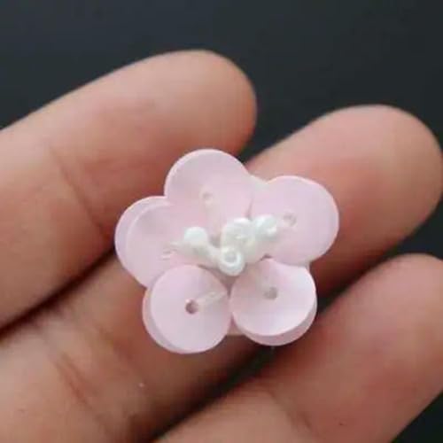 10 Stück handgefertigte Perlen-Blumen-Patches für Kleidungszubehör, DIY-Dekoration, Patches, Lochapplikationen, Zubehör von HOCEDO