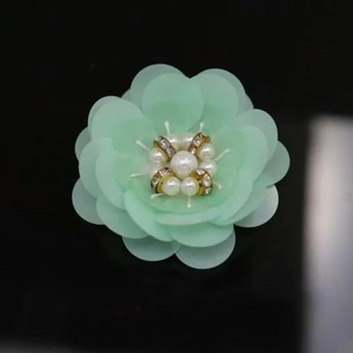 10 Stück handgemachte Perlen Blumen Patch Kristall Quaste Stoff Blumen Hochzeit Applikation DIY Dekoration Zubehör von HOCEDO
