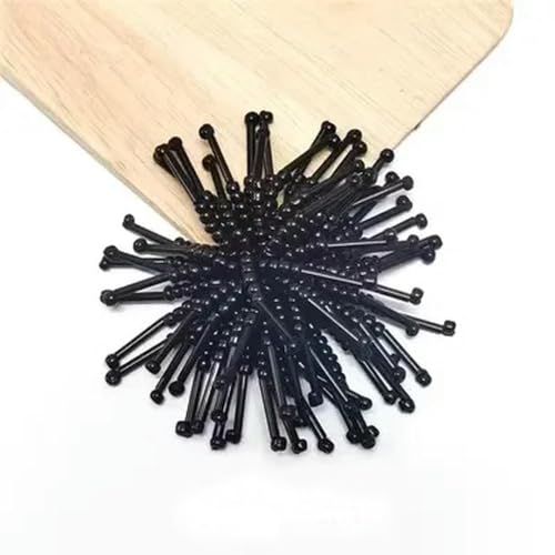 10 Stück handgenagelte schwarze Patch-Perlen, Blumen-Tuch-Paste, 3D-Kleidungszubehör, Patchwork-Loch, Glitzer-Patch, Dekoration, DIY-Applikation von HOCEDO