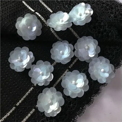 10 teile/los Kleine Pailletten Blumen Patches Perlen Patches Nähen Auf Perlen Applikation Kleidung DIY Ohrringe Schuhe Taschen Patches von HOCEDO