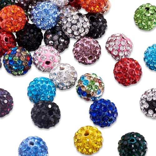 100 Stücke 10mm Strass Pflastern Perlen Polymer Clay Kristall Perlen Für DIY Armband Halskette Schmuck Machen von HOCEDO