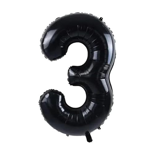 5–40 Stück schwarze Folienballons „Happy Birthday“, Zahlen, für Erwachsene, Kinder, Partydekorationen, Damen, Herren, 10/11/12/13/15/18/20/25/30/35/40/50/60 Jahre alt von HOCEDO