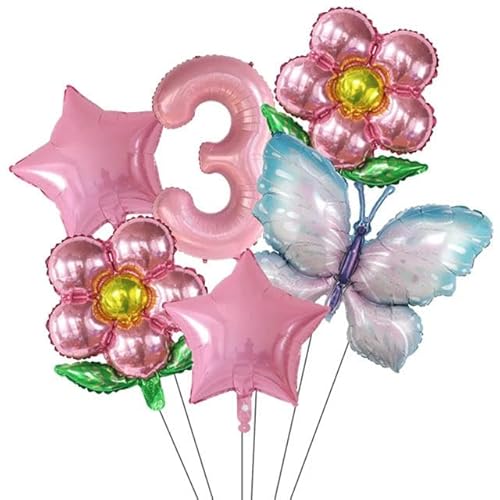 6 teile/satz Schmetterling 40 zoll Anzahl Ballons Rosa Blau Sonnenblume Baby Dusche Dekor Helium Ballon Geburtstag Party Hochzeit Liefert von HOCEDO