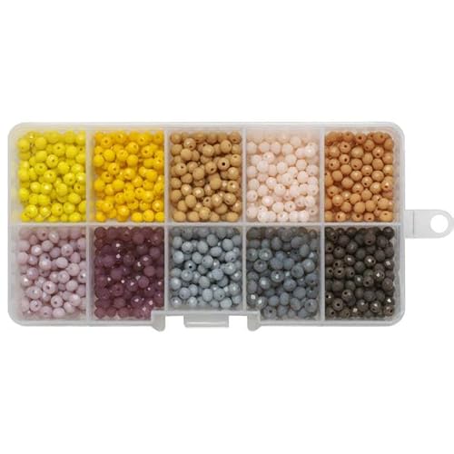 HOCEDO 1000 Teile/schachtel Kristall 4mm Glas Runde Lose Spacer Perlen DIY Herstellung Von Schmuck Zubehör Handarbeiten von HOCEDO