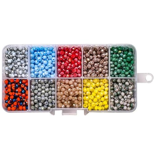 HOCEDO 1000 Teile/schachtel Kristall 4mm Glas Runde Lose Spacer Perlen DIY Herstellung Von Schmuck Zubehör Handarbeiten von HOCEDO
