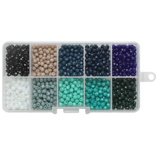 HOCEDO 1000 Teile/schachtel Kristall 4mm Glas Runde Lose Spacer Perlen DIY Herstellung Von Schmuck Zubehör Handarbeiten von HOCEDO