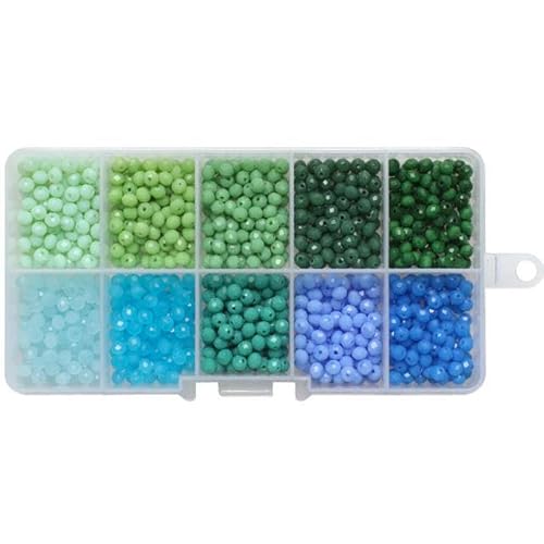 HOCEDO 1000 Teile/schachtel Kristall 4mm Glas Runde Lose Spacer Perlen DIY Herstellung Von Schmuck Zubehör Handarbeiten von HOCEDO