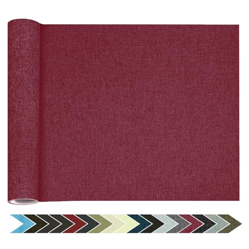 Flicken Selbstklebend Stoff, Leinen Reparatur Patches, Stoffe Reparatur, 20 x 100 cm Leinenstoff Patches Selbstklebend für Sofa, Bürostuhl, Autositze, Kopfteile, Vorhang - Wein Rot Flicken Selbstklebend Stoff, Leinen Reparatur Patches, Stoffe Reparatur, 20 x 100 cm Leinenstoff Patches Selbstklebend für Sofa, Bürostuhl, Autositze, Kopfteile, Vorhang - Wein Rot von HOCOXW