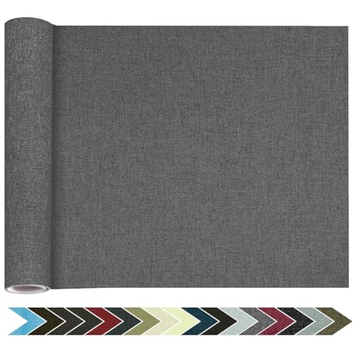 Flicken Selbstklebend Stoff, Leinen Reparatur Patches, Stoffe Reparatur, 40 x 160 cm Leinenstoff Patches Selbstklebend für Sofa, Bürostuhl, Autositze, Kopfteile, Vorhang - Dunkel Grau Flicken Selbstklebend Stoff, Leinen Reparatur Patches, Stoffe Reparatur, 40 x 160 cm Leinenstoff Patches Selbstklebend für Sofa, Bürostuhl, Autositze, Kopfteile, Vorhang - Dunkel Grau von HOCOXW