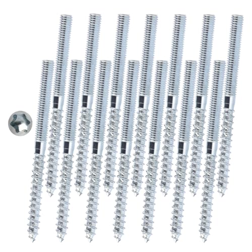 14 Stück Stockschrauben M6, Stockschrauben Verzinkte, Doppelgewinde Stockschrauben M6, Stockschraube mit Maschinengewinde für Holzschrauben, Metallbüge, Möbelbeine, M6 x 80 mm mit Torx-Antrieb 14 Stück Stockschrauben M6, Stockschrauben Verzinkte, Doppelgewinde Stockschrauben M6, Stockschraube mit Maschinengewinde für Holzschrauben, Metallbüge, Möbelbeine, M6 x 80 mm mit Torx-Antrieb von HOCUCHELAND