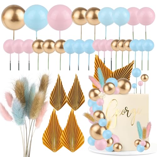 40 Stück Tortendeko Kugeln, Mini-Ballons Tortenaufleger, Rosa Gold Blau Cake Topper Geburtstag DIY Kuchendekoration, Tortendeko Babyparty für Geburtstag, Hochzeit, Valentinstag, Babyparty 40 Stück Tortendeko Kugeln, Mini-Ballons Tortenaufleger, Rosa Gold Blau Cake Topper Geburtstag DIY Kuchendekoration, Tortendeko Babyparty für Geburtstag, Hochzeit, Valentinstag, Babyparty von HOCUCHELAND