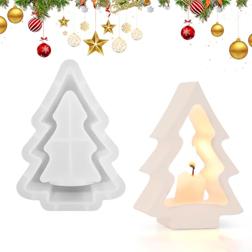 Silikonformen Gießformen Weihnachten, Silikonform Kerzenhalter Wiederverwendbar, 3D Giessformen Weihnachtsbaum, Silikonform Gießform für die Herstellung Weihnachten Kerzenständer, 11 x 7.9 x 4.2 cm Silikonformen Gießformen Weihnachten, Silikonform Kerzenhalter Wiederverwendbar, 3D Giessformen Weihnachtsbaum, Silikonform Gießform für die Herstellung Weihnachten Kerzenständer, 11 x 7.9 x 4.2 cm von HOCUCHELAND