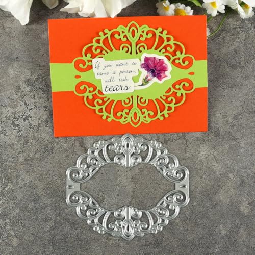 10,2 x 8,9 cm hohle Grußkarten-Hintergrundschablone, Metall-Stanzformen für Kartenherstellung, Stanzschablonen für Scrapbooking, Fotoalbum, dekorative Prägeschablone 10,2 x 8,9 cm hohle Grußkarten-Hintergrundschablone, Metall-Stanzformen für Kartenherstellung, Stanzschablonen für Scrapbooking, Fotoalbum, dekorative Prägeschablone von HOFALUYUSUN