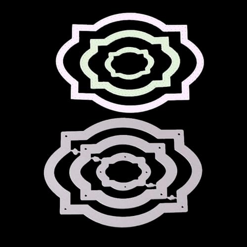 10,5 x 7,9 cm, ovale Metall-Stanzformen für Grußkarten, Scrapbooking, Basteln, Kartenherstellung, Papieralbum-Dekoration von HOFALUYUSUN