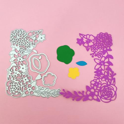 10,8 x 8,8 cm Spitzen-Eck-Metall-Stanzformen für Kartenherstellung, Stanzschablonen für Scrapbooking, Fotoalbum, dekorative Prägeschablone 10,8 x 8,8 cm Spitzen-Eck-Metall-Stanzformen für Kartenherstellung, Stanzschablonen für Scrapbooking, Fotoalbum, dekorative Prägeschablone von HOFALUYUSUN