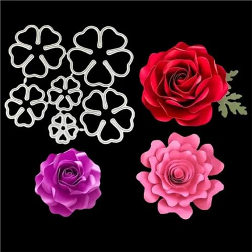 11,4 x 10,5 cm 3D-Rosen-Blumen-Stanzformen, Schablonen, Scrapbooking, Prägung, Basteln, Papierkarten, Album, Dekoration, Basteldekoration 11,4 x 10,5 cm 3D-Rosen-Blumen-Stanzformen, Schablonen, Scrapbooking, Prägung, Basteln, Papierkarten, Album, Dekoration, Basteldekoration von HOFALUYUSUN