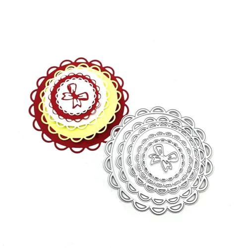 11 x 11 cm Stanzformen für Scrapbooking, Prägemuster, Kreis, geometrische Schleifenschablonen, Basteldekoration von HOFALUYUSUN