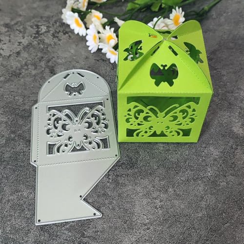 12,1 x 5,8 cm große Schmetterlings-Geschenkbox, Metall-Stanzformen für Scrapbooking, Basteln, Kartenherstellung, Papieralbum-Dekoration 12,1 x 5,8 cm große Schmetterlings-Geschenkbox, Metall-Stanzformen für Scrapbooking, Basteln, Kartenherstellung, Papieralbum-Dekoration von HOFALUYUSUN