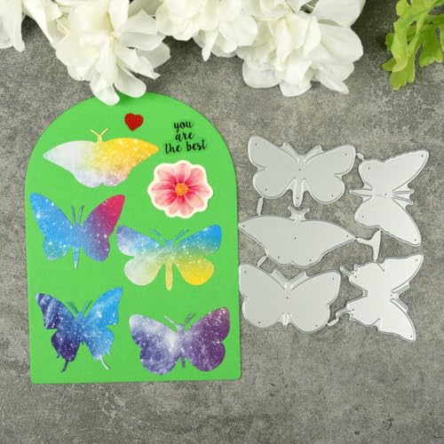 12,2 x 11,9 cm, Schmetterlings-Metall-Stanzformen für Kartenherstellung, Stanzschablonen für Scrapbooking, Fotoalbum, dekorative Prägeschablone von HOFALUYUSUN