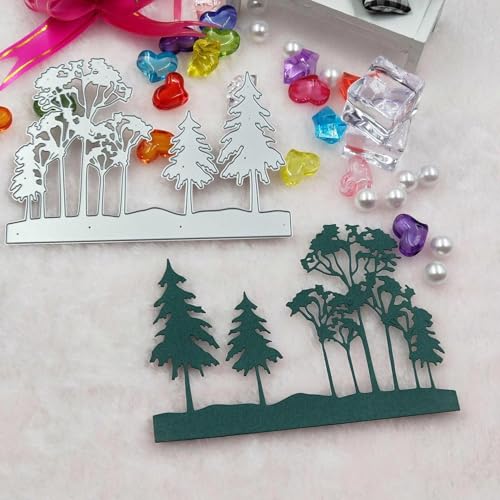 13,13 x 9,81 cm Wald Metall-Stanzformen Schablonen für Scrapbooking, Album, Papierkarten, dekoratives Handwerk, Prägeschablone von HOFALUYUSUN