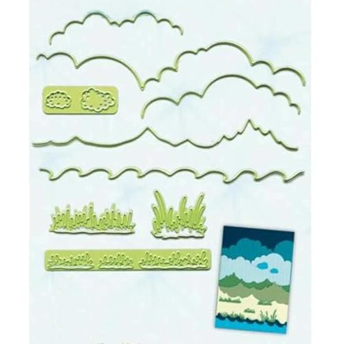13,3 x 6,2 cm Graswolkenrand Metall-Stanzschablonen Schablonen Scrapbooking Album Papier Prägewerkzeuge Heimdekoration 13,3 x 6,2 cm Graswolkenrand Metall-Stanzschablonen Schablonen Scrapbooking Album Papier Prägewerkzeuge Heimdekoration von HOFALUYUSUN