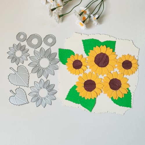 13,4 x 9,8 cm Sonnenblumen-Metall-Stanzformen für Scrapbooking, Basteln, Kartenherstellung, Papieralbum-Dekoration 13,4 x 9,8 cm Sonnenblumen-Metall-Stanzformen für Scrapbooking, Basteln, Kartenherstellung, Papieralbum-Dekoration von HOFALUYUSUN