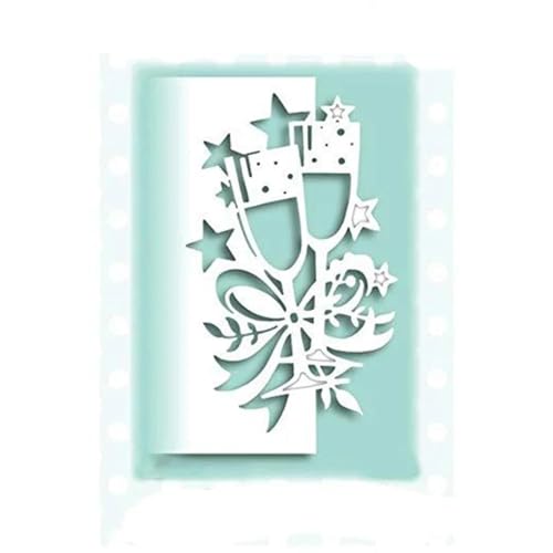 13,6 x 7,8 cm Scrapbook-Metall-Stanzformen, Weinglas-Form, Prägeschablone, Basteldekoration 13,6 x 7,8 cm Scrapbook-Metall-Stanzformen, Weinglas-Form, Prägeschablone, Basteldekoration von HOFALUYUSUN