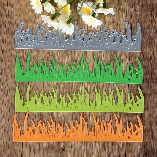 13,9 x 3,3 cm, Gras-Metall-Stanzformen für Kartenherstellung, Stanzschablonen für Scrapbooking, Fotoalbum, dekorative Prägeschablone 13,9 x 3,3 cm, Gras-Metall-Stanzformen für Kartenherstellung, Stanzschablonen für Scrapbooking, Fotoalbum, dekorative Prägeschablone von HOFALUYUSUN