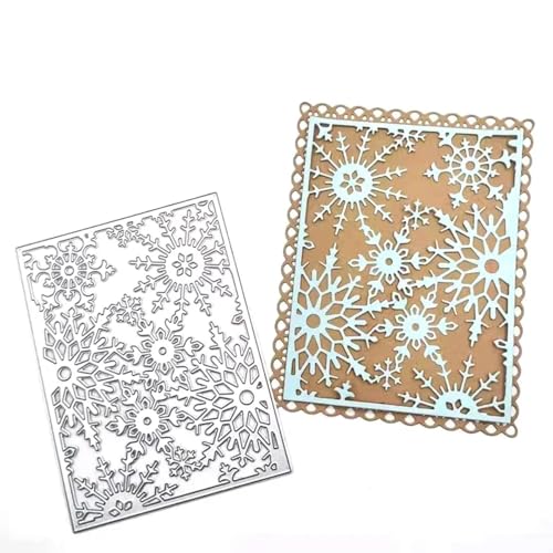 13 x 9,8 cm Scrapbooking-Stanzformen, Prägeschablone, Blumen-Vorlage, Weihnachts-Schneeflocken-Hintergrund, Schablonen, Basteldekoration 13 x 9,8 cm Scrapbooking-Stanzformen, Prägeschablone, Blumen-Vorlage, Weihnachts-Schneeflocken-Hintergrund, Schablonen, Basteldekoration von HOFALUYUSUN
