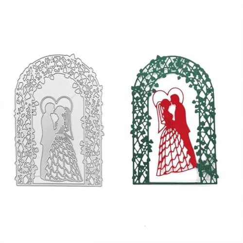 14 x 9,6 cm, Motiv: Braut und Bräutigam, Scrapbooking, Metall-Stanzformen für Stempel, Fotoalbum, Prägepapier, Hochzeitskarten, Basteln, Dekor 14 x 9,6 cm, Motiv: Braut und Bräutigam, Scrapbooking, Metall-Stanzformen für Stempel, Fotoalbum, Prägepapier, Hochzeitskarten, Basteln, Dekor von HOFALUYUSUN