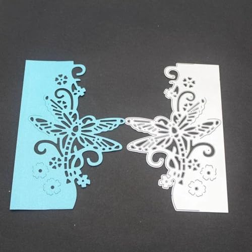 15,5 x 9,4 cm Libellen-Bordüre, Metall-Stanzformen für Scrapbooking, Alben, Papierkarten, Prägung, Heimdekoration 15,5 x 9,4 cm Libellen-Bordüre, Metall-Stanzformen für Scrapbooking, Alben, Papierkarten, Prägung, Heimdekoration von HOFALUYUSUN