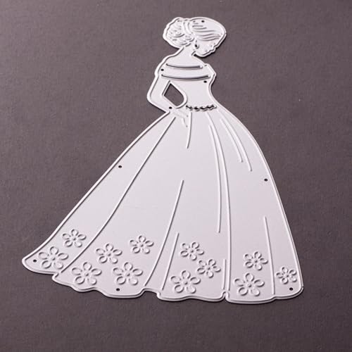 15 x 10,5 cm Metall-Stanzformen für Hochzeitskleid, Mädchen, Schablonen für Scrapbooking, Basteln, Kartenherstellung, Papieralbum-Dekoration 15 x 10,5 cm Metall-Stanzformen für Hochzeitskleid, Mädchen, Schablonen für Scrapbooking, Basteln, Kartenherstellung, Papieralbum-Dekoration von HOFALUYUSUN