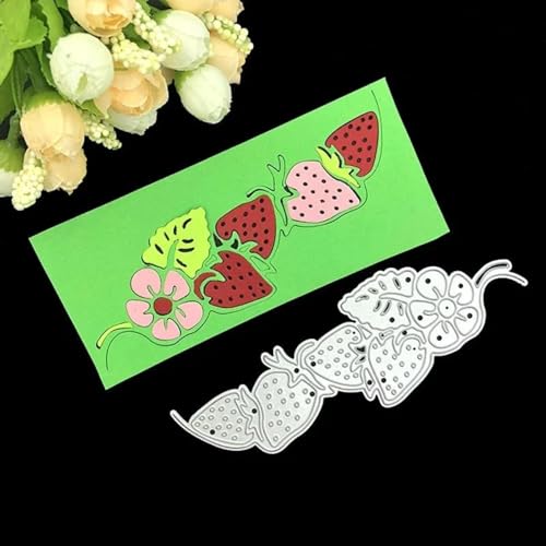 15 x 5 cm Erdbeer-Metall-Stanzformen für Scrapbooking, Alben, Papierkarten, dekoratives Handwerk, Prägeschablone 15 x 5 cm Erdbeer-Metall-Stanzformen für Scrapbooking, Alben, Papierkarten, dekoratives Handwerk, Prägeschablone von HOFALUYUSUN