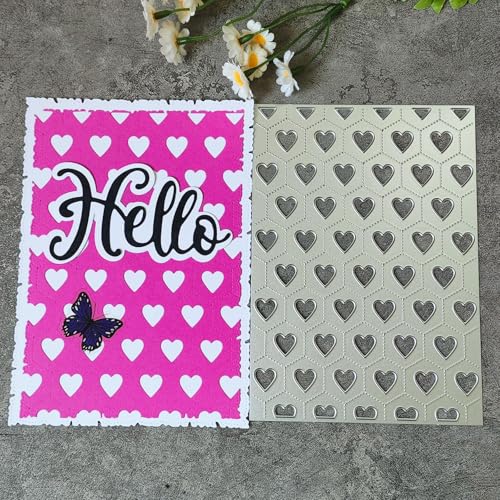 17,5 x 12,4 cm, Herz-Kurven-Hintergrundmuster, Grußkarten, Metall-Stanzformen für Scrapbooking, Basteln, Kartenherstellung, Papieralbum-Dekoration 17,5 x 12,4 cm, Herz-Kurven-Hintergrundmuster, Grußkarten, Metall-Stanzformen für Scrapbooking, Basteln, Kartenherstellung, Papieralbum-Dekoration von HOFALUYUSUN