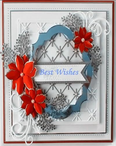 18 x 14 cm Hintergrund-Stanzform, Metall-Stanzformen, Rahmen, Bastelschablone für Handarbeit, Bastelbedarf von HOFALUYUSUN
