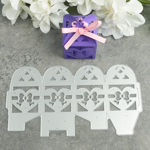 21,1 x 11,4 cm hohle Herzschleife Papierbox Süßigkeitentüte Geschenkbox Metall-Stanzformen Schablonen für Scrapbooking, Basteln, Kartenherstellung, Papieralbum-Dekoration 21,1 x 11,4 cm hohle Herzschleife Papierbox Süßigkeitentüte Geschenkbox Metall-Stanzformen Schablonen für Scrapbooking, Basteln, Kartenherstellung, Papieralbum-Dekoration von HOFALUYUSUN