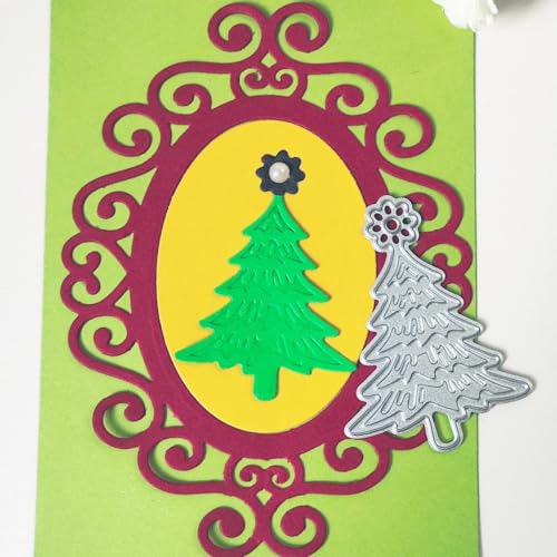 4,7 x 3,4 cm Weihnachtsbaum-Metall-Stanzformen für Kartenherstellung, Stanzschablonen für Scrapbooking, Fotoalbum, dekorative Prägeschablone 4,7 x 3,4 cm Weihnachtsbaum-Metall-Stanzformen für Kartenherstellung, Stanzschablonen für Scrapbooking, Fotoalbum, dekorative Prägeschablone von HOFALUYUSUN