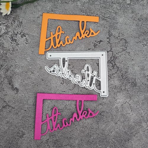 5,8 x 4,3 cm, rechtwinklig, englisches Dankeschön, Metall-Stanzformen für Kartenherstellung, Stanzschablonen für Scrapbooking, Fotoalbum, dekorative Prägeschablone 5,8 x 4,3 cm, rechtwinklig, englisches Dankeschön, Metall-Stanzformen für Kartenherstellung, Stanzschablonen für Scrapbooking, Fotoalbum, dekorative Prägeschablone von HOFALUYUSUN