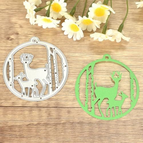 6,3 x 5,9 cm Rehkitz, Mutter und Kind, Metall-Stanzformen zum Aufhängen, Schablonen für Scrapbooking, Basteln, Kartenherstellung, Papieralbum-Dekoration 6,3 x 5,9 cm Rehkitz, Mutter und Kind, Metall-Stanzformen zum Aufhängen, Schablonen für Scrapbooking, Basteln, Kartenherstellung, Papieralbum-Dekoration von HOFALUYUSUN