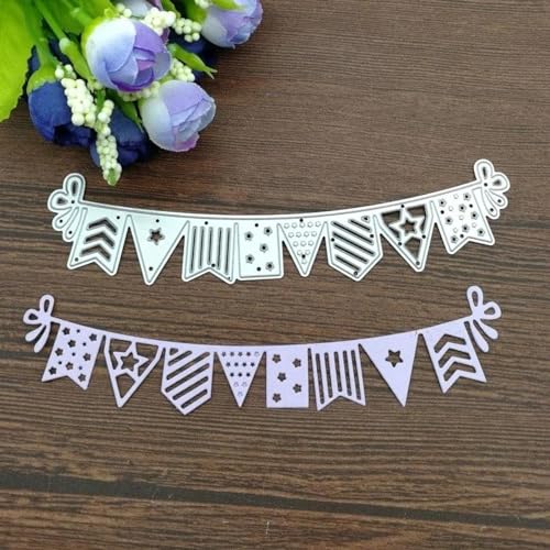 6,3 x 8,2 cm Herz-Spitzen-Banner, genähte Metall-Stanzformen für Scrapbooking, Briefmarken, Prägung, Karten, Basteln, Papierbastelwerkzeuge von HOFALUYUSUN