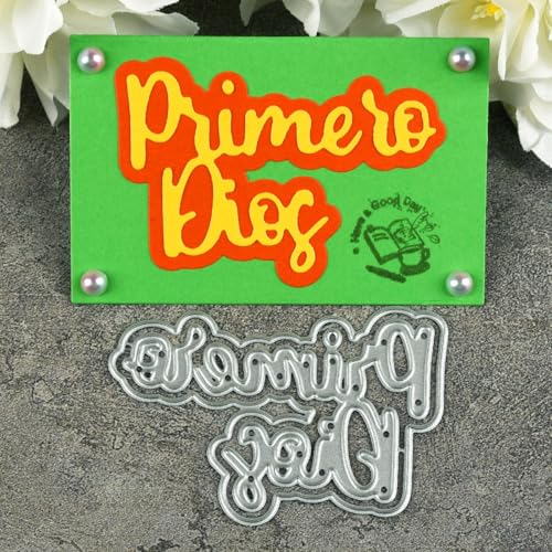 7,3 x 5,2 cm, spanisches Wort für Sammelalben, Papierbasteln, Metall-Stanzformen für Scrapbooking, Basteln, Kartenherstellung, Papieralbum-Dekoration 7,3 x 5,2 cm, spanisches Wort für Sammelalben, Papierbasteln, Metall-Stanzformen für Scrapbooking, Basteln, Kartenherstellung, Papieralbum-Dekoration von HOFALUYUSUN