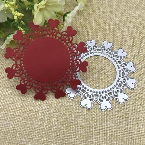 7,3 x 7,3 cm große runde Metall-Stanzformen für Kartenherstellung, dekorative Prägepapierkarten, Bastelbedarf 7,3 x 7,3 cm große runde Metall-Stanzformen für Kartenherstellung, dekorative Prägepapierkarten, Bastelbedarf von HOFALUYUSUN