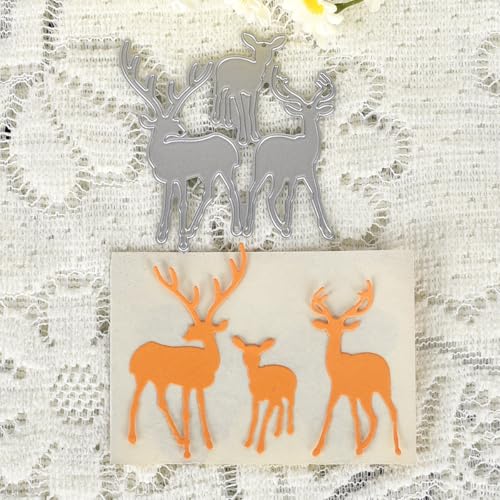 7,4 x 7,2 cm Hirsch-Metall-Stanzformen für Kartenherstellung, Stanzschablonen für Scrapbooking, Fotoalbum, dekorative Prägeschablone 7,4 x 7,2 cm Hirsch-Metall-Stanzformen für Kartenherstellung, Stanzschablonen für Scrapbooking, Fotoalbum, dekorative Prägeschablone von HOFALUYUSUN