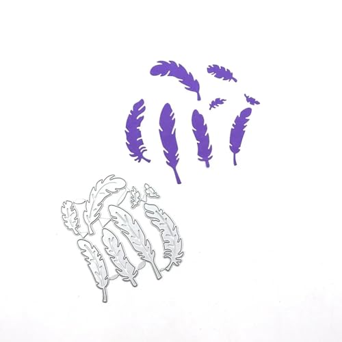 7,7 x 8,6 cm Scrapbooking-Metall-Stanzformen, Feder-Kombination, Prägeschablone, Prägeschablone 7,7 x 8,6 cm Scrapbooking-Metall-Stanzformen, Feder-Kombination, Prägeschablone, Prägeschablone von HOFALUYUSUN