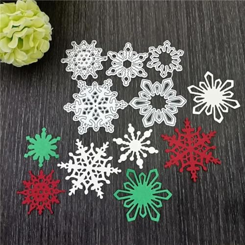7,7 x 9,8 cm, Weihnachts-Schneeflocken-Stanzformen, Prägeschablone, Bastelbedarf von HOFALUYUSUN