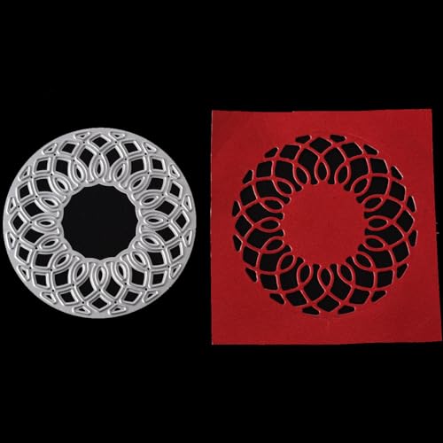 7 x 7 cm gemusterte Ring-Metall-Stanzformen für Kartenherstellung, Stanzschablonen für Scrapbooking, Fotoalbum, dekorative Prägeschablone von HOFALUYUSUN