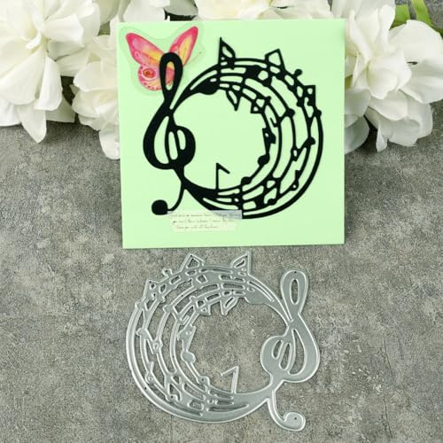 8,6 x 8,7 cm Metall-Stanzformen mit Musiknoten, Schablonen für Scrapbooking, Basteln, Kartenherstellung, Papieralbum-Dekoration 8,6 x 8,7 cm Metall-Stanzformen mit Musiknoten, Schablonen für Scrapbooking, Basteln, Kartenherstellung, Papieralbum-Dekoration von HOFALUYUSUN