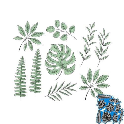 9,2 x 9,8 cm Blumen- und Blattzweig-Stanzformen, Grußkarten, Dekoration, Vorlage, Heimdekoration von HOFALUYUSUN
