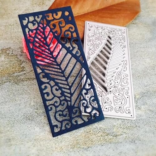 9,4 x 4,6 cm, Blattrahmen, Metall-Stanzformen für Scrapbooking, Alben, Papierkarten, Prägung, Heimdekoration 9,4 x 4,6 cm, Blattrahmen, Metall-Stanzformen für Scrapbooking, Alben, Papierkarten, Prägung, Heimdekoration von HOFALUYUSUN